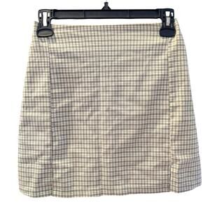John Galt California Green Plaid Mini Skirt Y2K Preppy A-Line XS